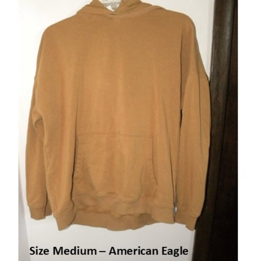 Women Size Medium - Gold Hoodie Sweatshirt by American Eagle
